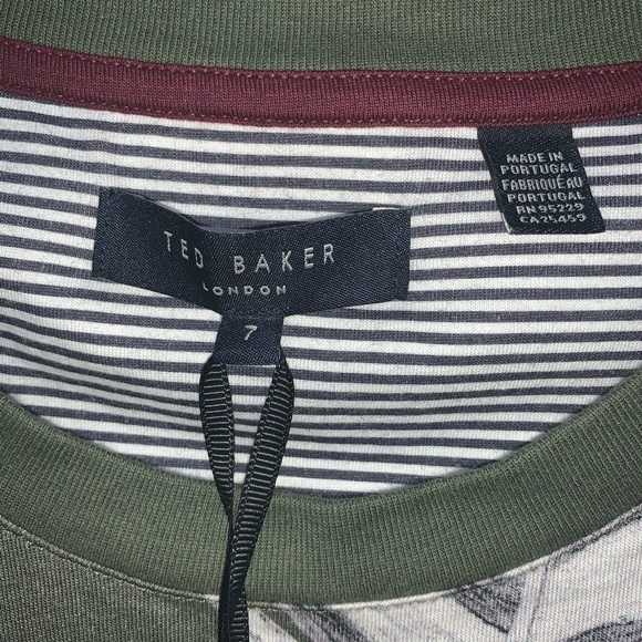 Ted Baker BULSEYE Khaki Green T Shirt 3XL NWT - Picture 6 of 13